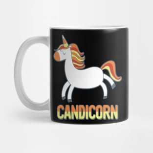 Cute Candicorn Halloween Candy Corn Unicorn design Mug